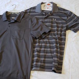 2 under armour shirts brown